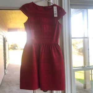 Short length red dress